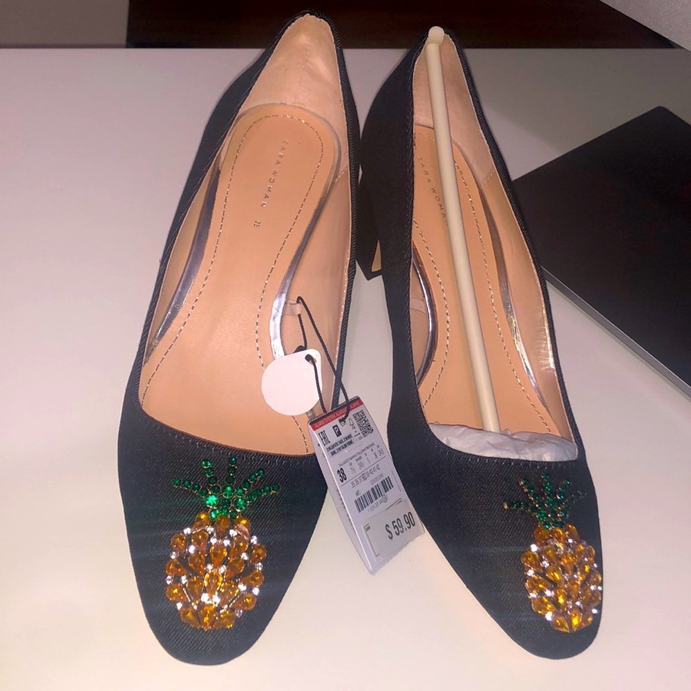 Zara woman pineapple heels
